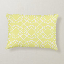 Almofada Decorativa Cello Manteiga Suave Amarelo Design Treliça