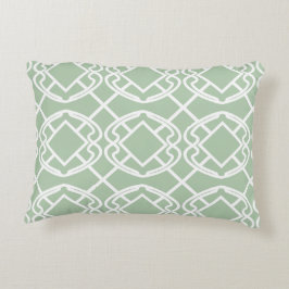 Almofada Decorativa Cello Verde sage claro Design Treliça