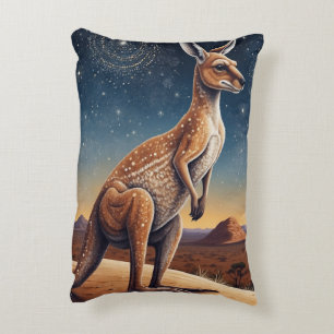 Almofada Decorativa Cena de canguru aborígena australiana