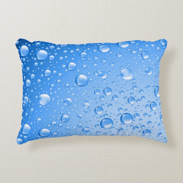 Almofada Decorativa Céu Metálico - Chuva Azul (Frente)