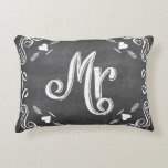 Almofada Decorativa Chalkboard Sr. Sweetheart Wedding<br><div class="desc">Chalkboard Sr. Sweetheart Wedding</div>