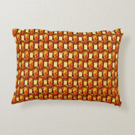 Almofada Decorativa Chapas esculpidas de laranja castanho