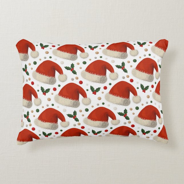 Almofada Decorativa Chapéus de Papai Noel (Frente)