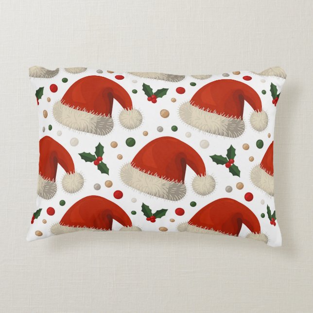 Almofada Decorativa Chapéus de Papai Noel (Verso)