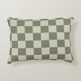 Almofada Decorativa Checkerboard verde de sábado