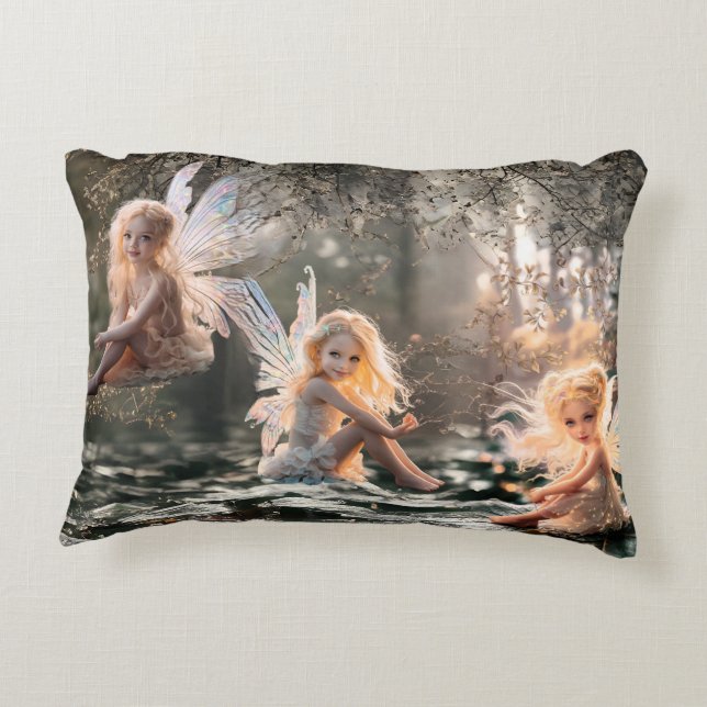 Almofada Decorativa Cherub Fairy Travesseiro (Verso)