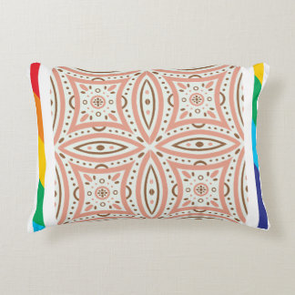 Almofada Decorativa Chic Brown & Pink Patterno Destaque Travesseiro In