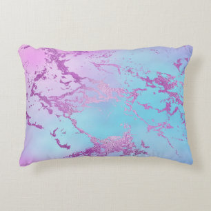 Almofada Decorativa Chic Marble Glitzy Glam Violet Purple Blue Ombro