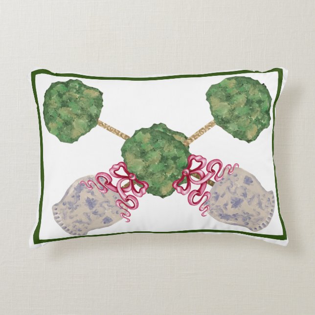 Almofada Decorativa Chinoiserie Ginger Jar Jars Tópicos (Frente)