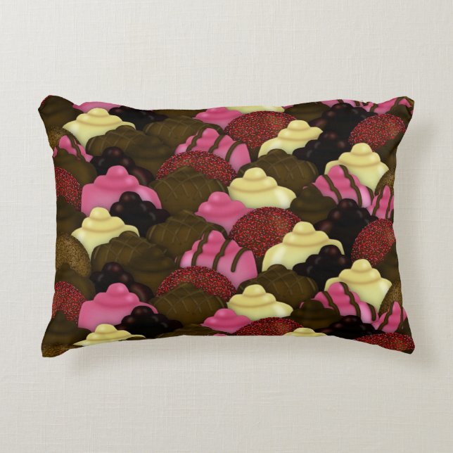 Almofada Decorativa Chocolate Nunca Demais - Dia de os namorados (Frente)