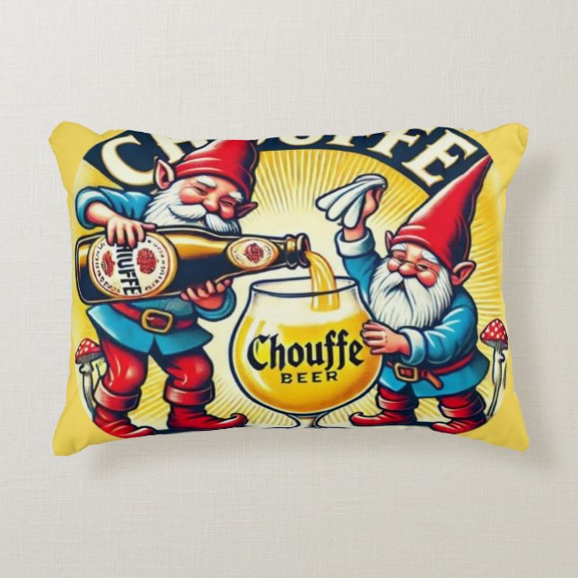 Almofada Decorativa Chouffe Beer Gnomes Theme Design (Frente)