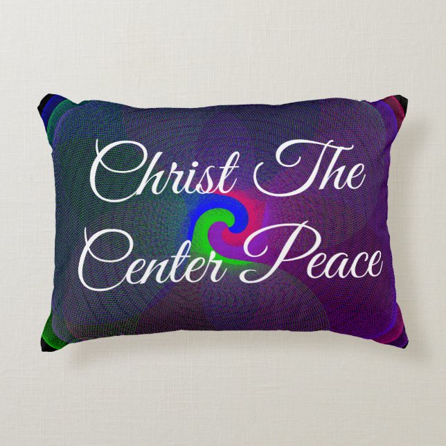 Almofada Decorativa Christ The Center Peace Geometric Accent Pillow (Frente)
