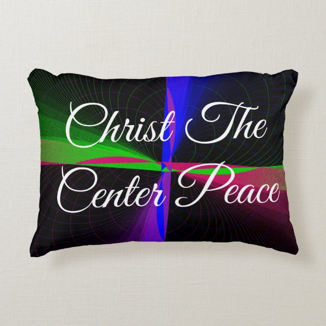 Almofada Decorativa Christ The Center Peace Geometric Accent Pillow (Frente)