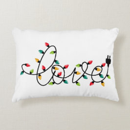 Almofada Decorativa Christmas Lights Love