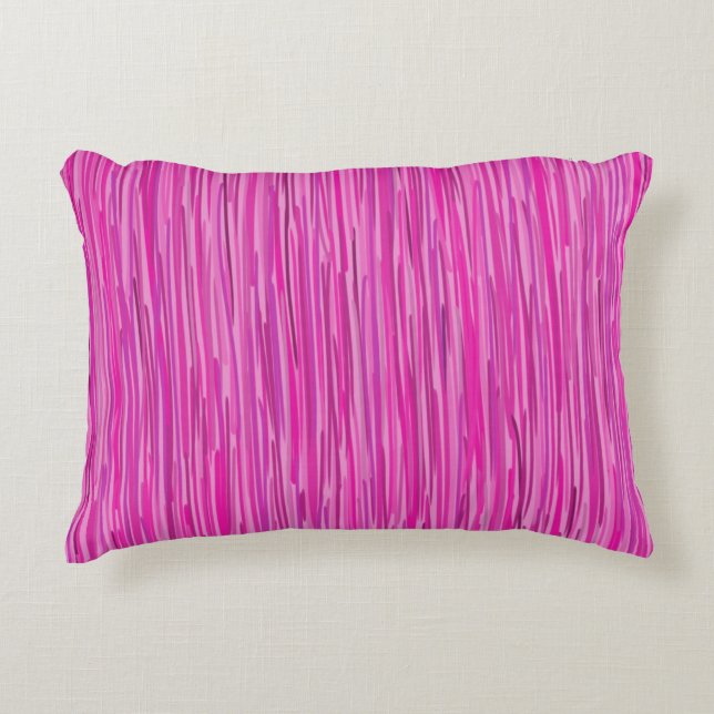 Almofada Decorativa Chuva Rosa - Arte Vertical Strike (Frente)