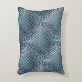 Almofada Decorativa Ciano desenhado que parece um emaranhado de redes