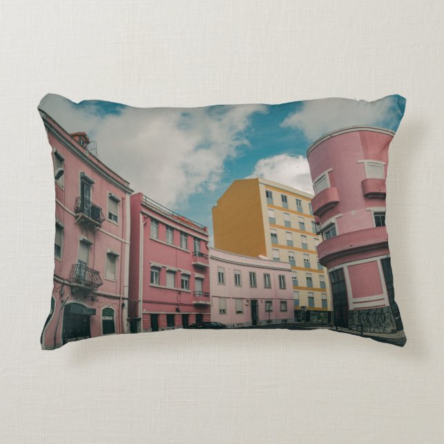 ALMOFADA DECORATIVA CIDADE COLORIDA (Frente)