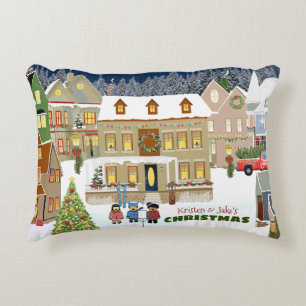 Almofada Decorativa Cidade de Natal Casa da Maravilha de inverno