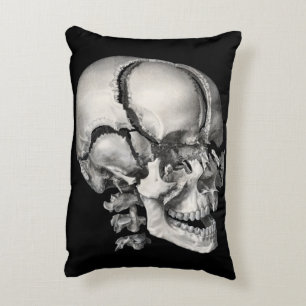 Almofada Decorativa Ciência Vintage Anatomia Humana, Crânio Antigo