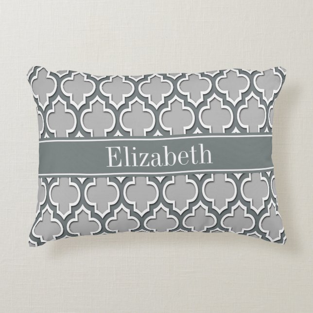 Almofada Decorativa Cinza Carvões Marroquinos #5DS Nome do Carvões Mon (Frente)