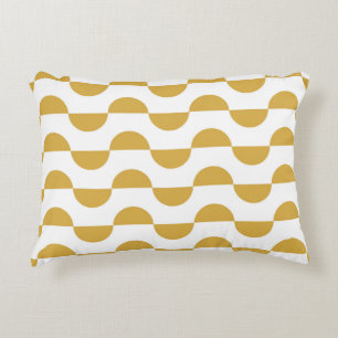Almofada Decorativa Circulo semáforo ondulado divertido amarelo