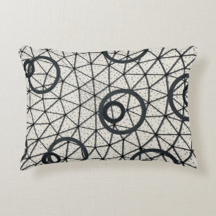 Almofada Decorativa Círculos Abstrato preto e branco