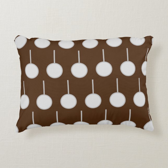 Almofada Decorativa Círculos de cinza (Frente)