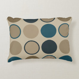 Almofada Decorativa Círculos Teais e Toucáveis
