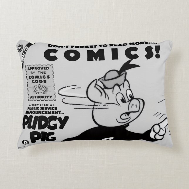 Almofada Decorativa Classic PUDGY PIG (P.S.A.) Pillow (Frente)