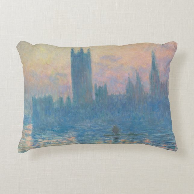 Almofada Decorativa Claude Monet Parlamento Europeu Sunset (Frente)
