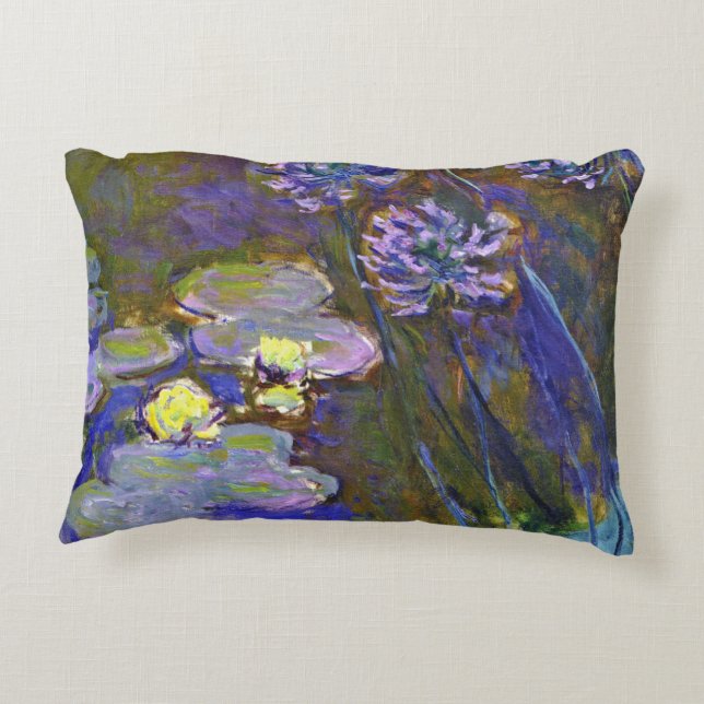 Almofada Decorativa Claude Monet Water Lily Agapanthus (Verso)