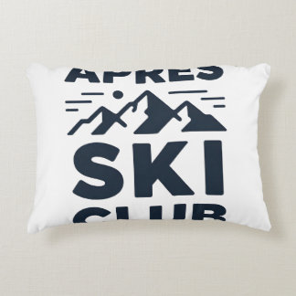 Almofada Decorativa Clube Apres Ski Logotipo Montanha - Inverno Mascul