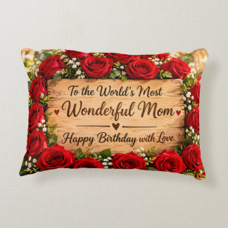 Almofada Decorativa Cobertor de Arremesso de Rosas Vermelhas Mãe Marav