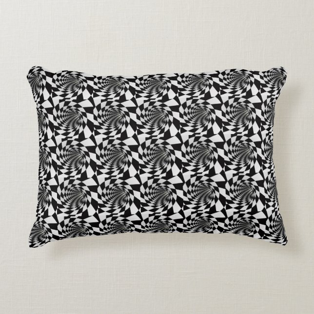 Almofada Decorativa Cobertor Vórtice de Ilusão Óptica (Frente)