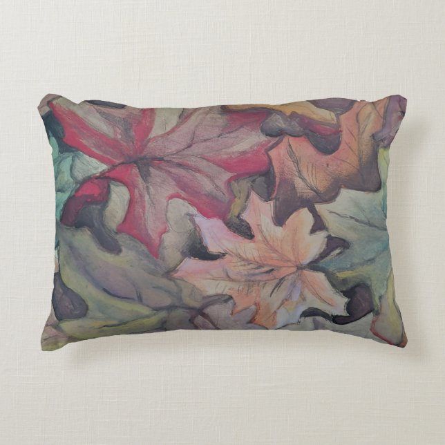 Almofada Decorativa Cobrir de folha do outono (Frente)