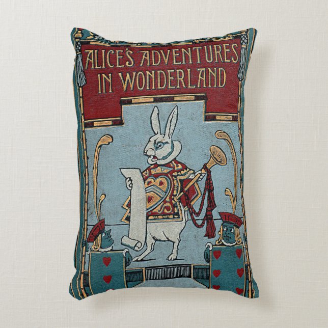 Almofada Decorativa Cobrir Russo De Livro Cushion Alice No País Das Ma (Frente(Vertical))