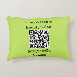 Almofada Decorativa Código QR Personalizado Promocional para Salão de 