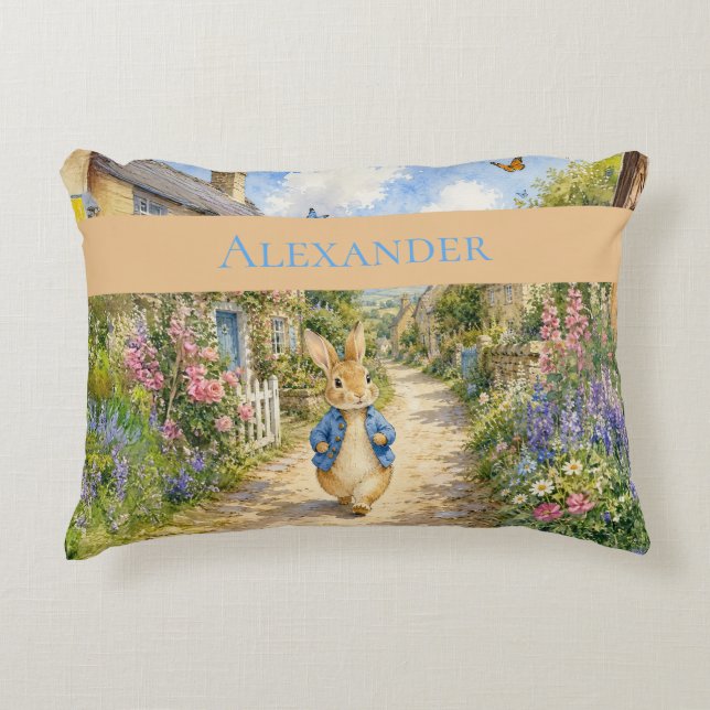Almofada Decorativa Coelho Clássico Personalizado em Cidade Inglesa do (Frente)