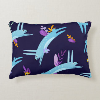 Almofada Decorativa Coelho de cartoon, padrão perfeito.