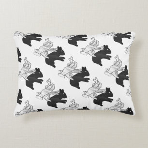 Almofada Decorativa Coelho Silhouette Mão