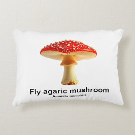 Almofada Decorativa Cogumelo amanita muscaria em um fundo branco