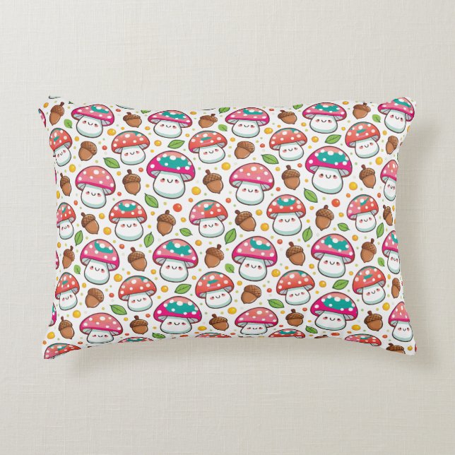 Almofada Decorativa Cogumelos para diversão extra (Frente)