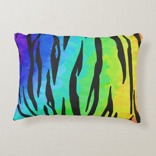Almofada Decorativa Coisas do Tiger Black e Rainbow (Verso)