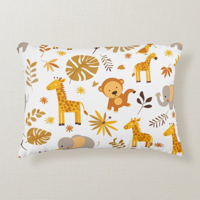 Almofada Decorativa Cojín infantil safari con animales (Frente)