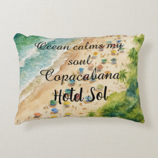 Almofada Decorativa Cojín Playero Personalizable Copacabana Hotel Sol