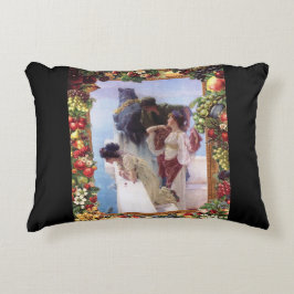 Almofada Decorativa Colagem da safra Retro com rendas e flores