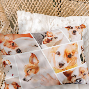 Almofada Decorativa Colagem de 9 Fotos Personalizadas Simples Modernas