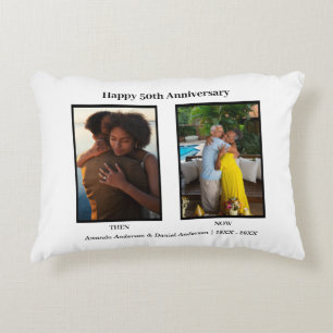 Almofada Decorativa Colagem de Fotos Preto e Branco 2 Aniversário