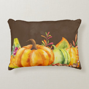 Almofada Decorativa Colheita de Bombas, Folhas e Folhagem