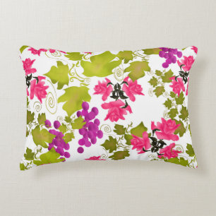 Almofada Decorativa Colheita sem costura rosas rosa flores florais c